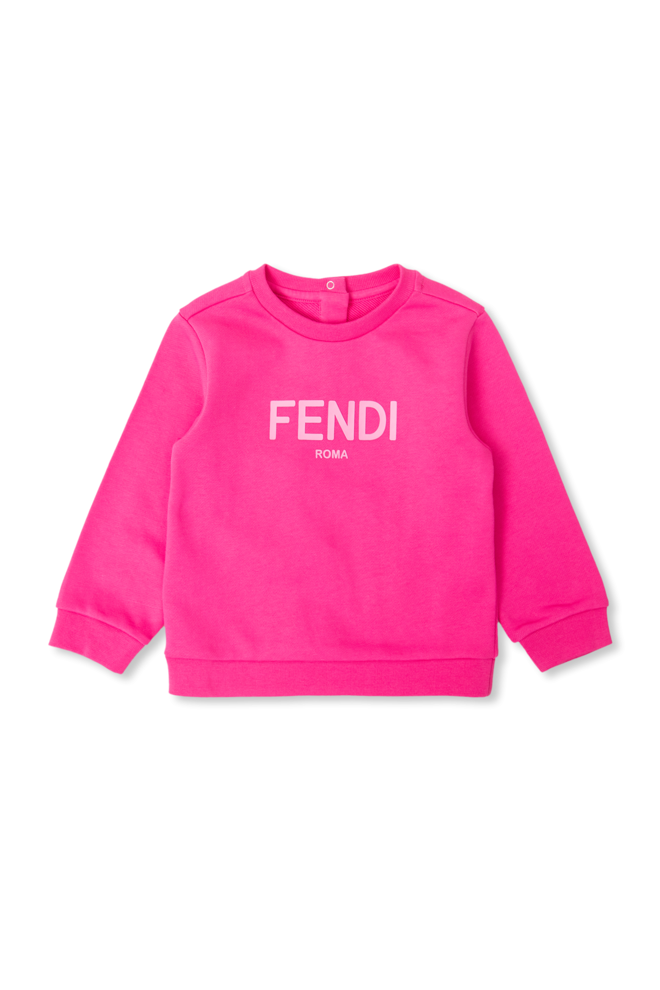 SchaferandweinerShops Sweden fendi green mini bucket bag Pink Sweatshirt with logo Fendi Kids